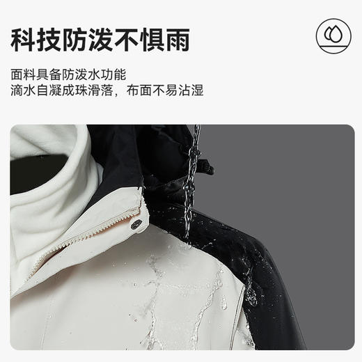 【Q】【新款DNY】大依优型大码三合一冲锋衣加绒保暖两件套内胆可拆防风防水户外加肥加大号外套男士上衣 商品图3