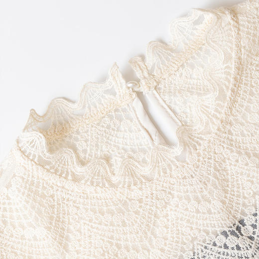 一姐美学|蕾丝丝绒拼接套头衫 商品图2