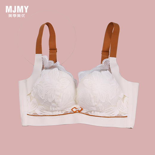 美季美优B撞色肩带薄棉杯文胸W352B12 商品图0