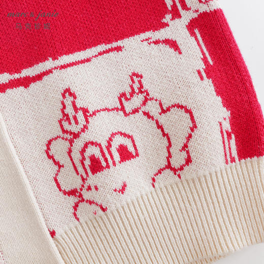 马克珍妮秋冬装新款 女童国潮小龙人毛衣针织马甲 232088 商品图3