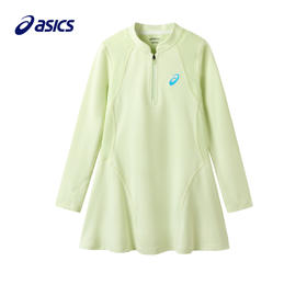 ASICS/亚瑟士2023秋季新品女童针织网布连衣裙舒适吸湿速干线条感