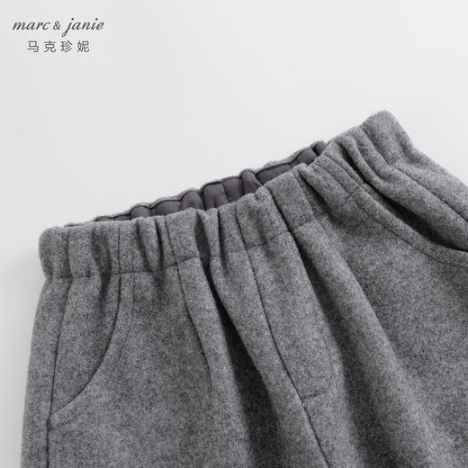 马克珍妮秋冬装新款 男女童保暖毛呢宽松萝卜裤 232101 商品图4
