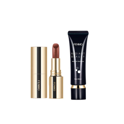 粉茉吻无痕哑光口红+粉茉焕颜修颜妆前乳熏衣紫 商品图0