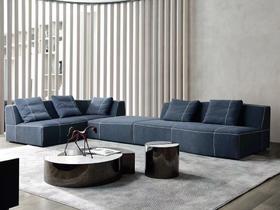 栖居 简奢 无扶三+单扶三+塌 (羊绒麻布)进口绒布，全实木框架+高订脚[免费送装，偏远地区除外]