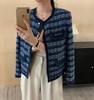 【GZ】无忧购秋冬名媛撞色牛仔拼接粗花呢小香风流苏毛边外套3081-3066（截单后7天发货)25年清仓捡漏 商品缩略图0