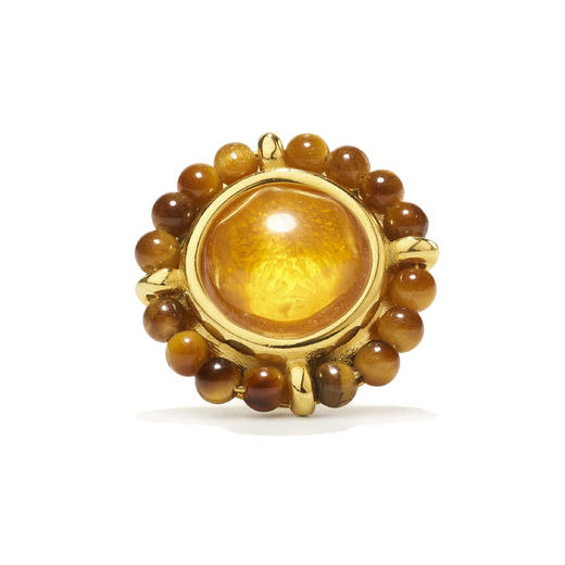 北京仓｜Goossens Paris-Venise-致敬·香奈儿女士-琥珀色 水晶 虎眼石 耳钉［法国设计师］ 商品图2