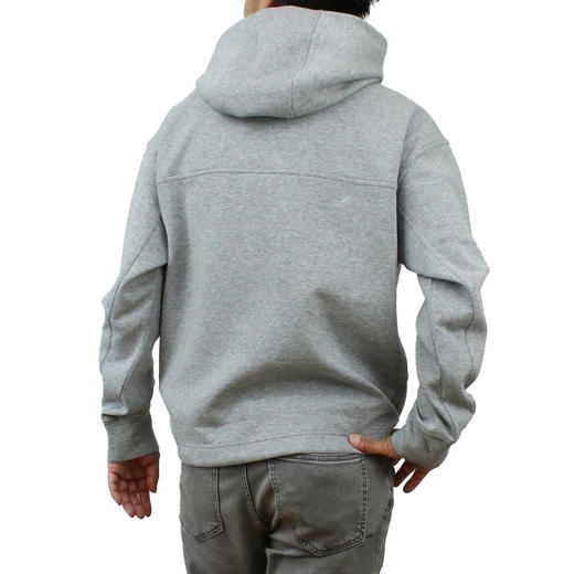 EMPORIO ARMANI 阿玛尼 男士棉质字母徽标印花连帽卫衣 浅灰色 6R1MCM 1JHSZ 0630 商品图2
