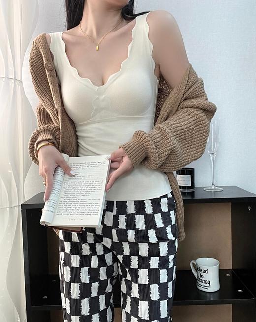 【应季好物】德绒暖感波浪边背心777# 商品图6