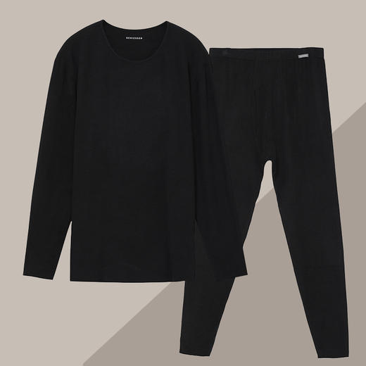 【抗菌暖肤绒】SCHIESSER德国舒雅男士63.3%粘纤27.1%腈纶+9.6%氨纶保暖衣套装35/21827W 商品图1