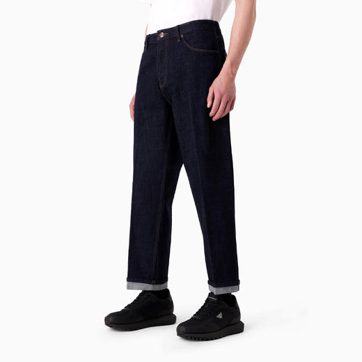 EMPORIO ARMANI 阿玛尼 男士 J69 Denim Lab 宽松镶边休闲牛仔裤 蓝色 6R1J69 1DQTZ 0941 商品图1