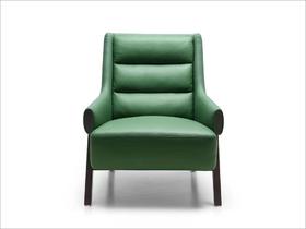 椅世界 休闲椅 简奢 真皮+西皮+松木内架+白蜡木脚[免费送装，偏远地区除外]