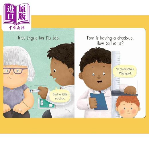 【中商原版】小瓢虫职业机关书 医生 Busy Day Doctor 英文原版 儿童纸板书翻翻书 亲子百科知识图画书 进口低幼童书2-5岁 商品图4