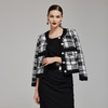 NG113斯尔丽2023秋季新款气质名媛范外套女秋撞色小香风格子外套 商品缩略图0