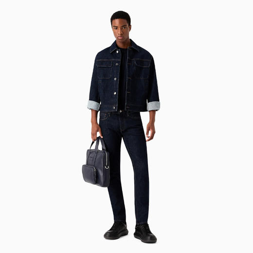 EMPORIO ARMANI 阿玛尼 男士 J75 修身水洗休闲牛仔裤 蓝色 8N1J75 1DQJZ 0941 商品图3