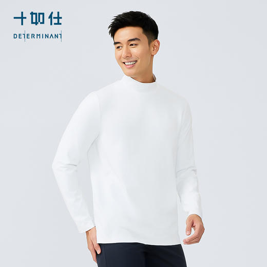 十如仕半高领暖燚绒混纺保暖长袖T恤-T16-01 商品图2