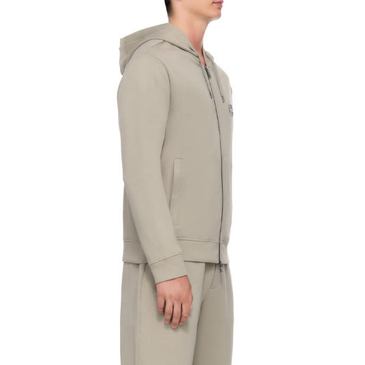 【二】EMPORIO ARMANI 阿玛尼 男士刺绣徽标棉质连帽卫衣 灰色 8N1ML6 1JHSZ 0643 商品图1