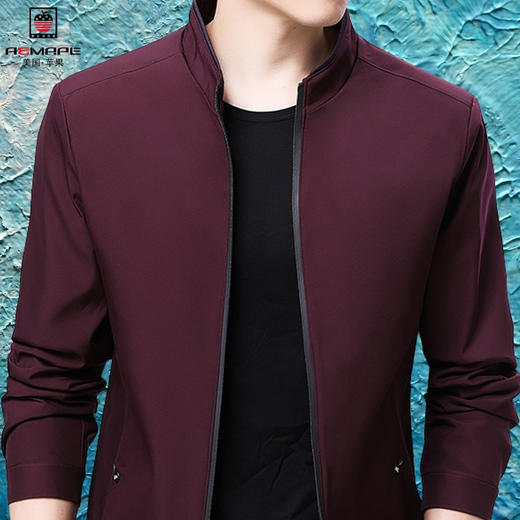 DD-美国苹果夹克男春秋中老年宽松休闲爸爸装上档次大码翻领外套上衣 商品图8