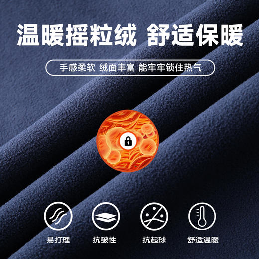 【圈】【摇粒绒】【新款DK】大依优型大码男装立领摇粒绒马甲简约休闲宽松外套男坎肩背心保暖 商品图1