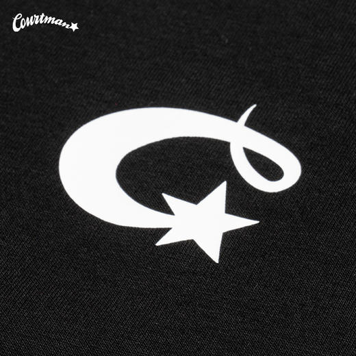COURTMAN长袖T恤C星印花2023秋季新品运动休闲美式百搭宽松上衣潮 商品图4
