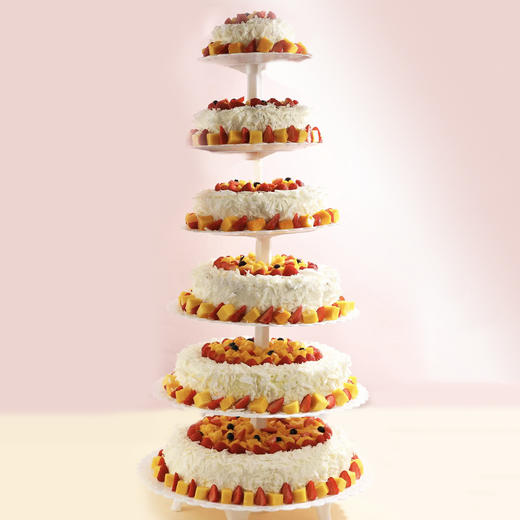 【派对推荐】15磅步步高升三层大蛋糕，适合30~40人食用，适合宴会、婚礼、庆功、庆典（海口幸福西饼） 商品图3
