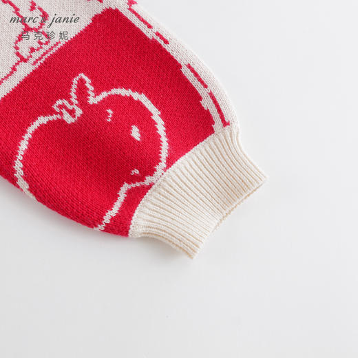 马克珍妮秋冬装新款 女童国潮小龙人毛衣开衫外套 232087 商品图3