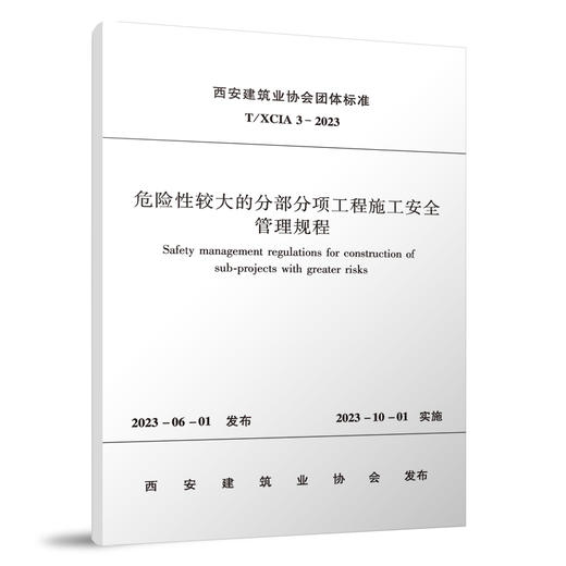 T/XCIA 3-2023 危险性较大的分部分项工程施工安全管理规程 商品图0