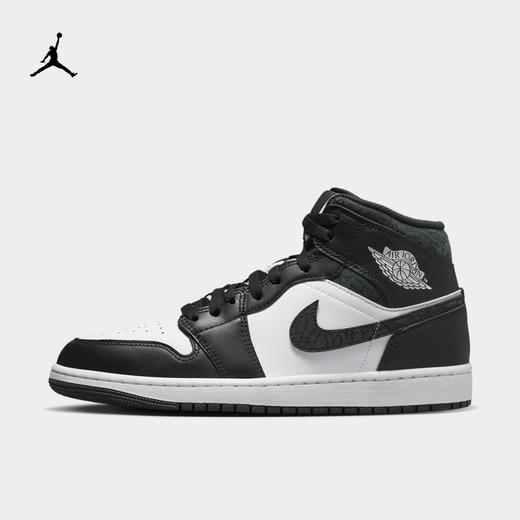 Nike/耐克Air Jordan 1 Mid AJ1黑白 中帮男款复古篮球鞋 FB9911-001 商品图0