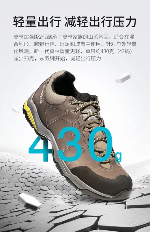 SCARPA 莫林Moraine定制版男士轻便防滑GTX防水户外登山徒步鞋女63070-201 商品图1