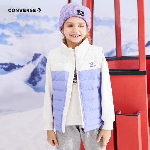 CONVERSE 冬 大童小童 儿童童装羽绒马甲 CNVN-VE-F354 商品图0