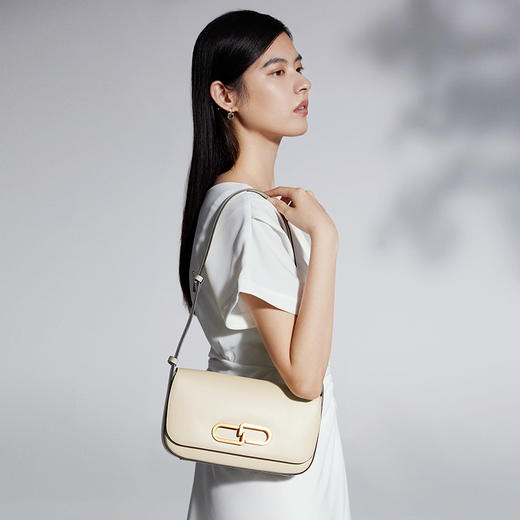 保兰德PLD东方雅奢PLD系列盘扣单肩手提包头层牛皮通勤必备女包 商品图3