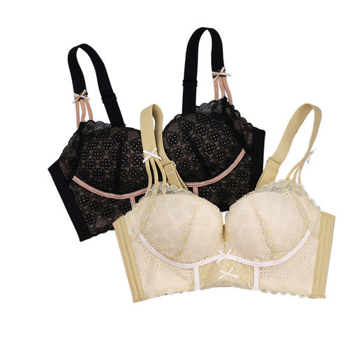 美季美优H法式撞色嵌条中厚杯文胸A/BW352B15 商品图4