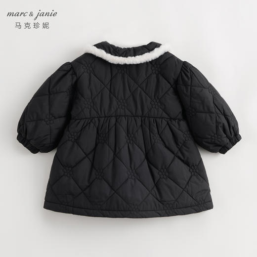 马克珍妮秋冬装新款 女童娃娃领盘扣夹棉连衣裙 232078 商品图2