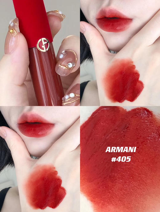 好折！ARMANI 阿玛尼 限定红管唇釉3支迷你装 色号109+532+405 商品图4