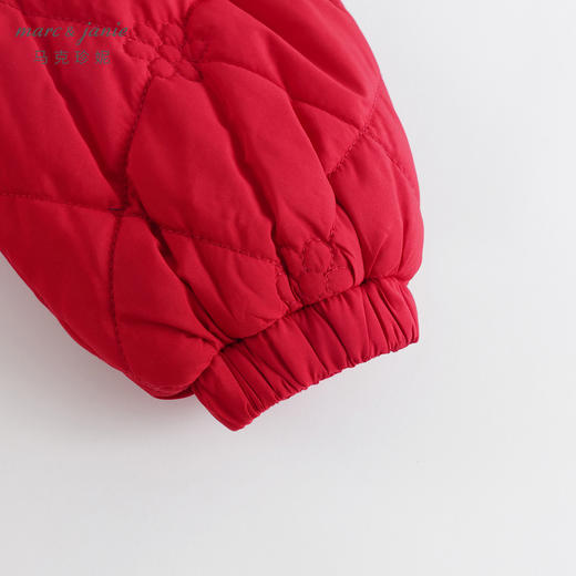 马克珍妮秋冬装新款 女童娃娃领盘扣夹棉连衣裙 232078 商品图4