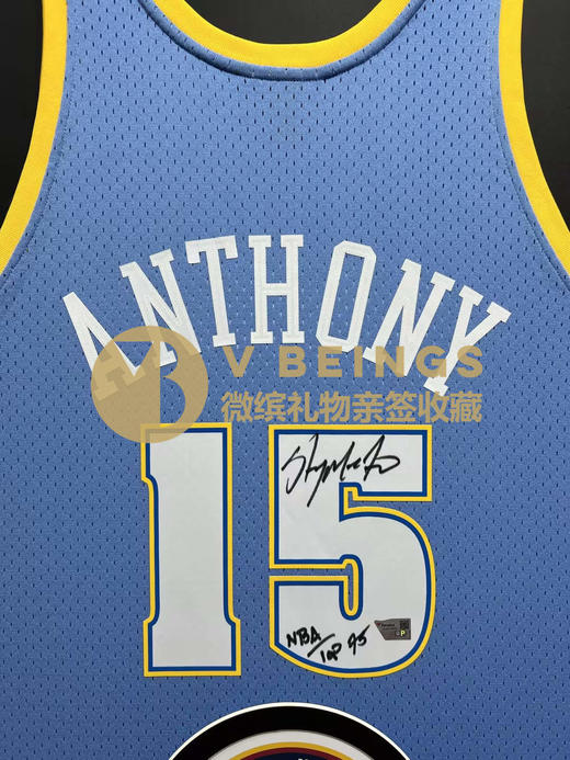 收藏系列 安东尼 掘金队15号浅蓝色 亲笔签名球衣 商品图2