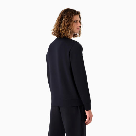 【三】EMPORIO ARMANI 阿玛尼 男士EA徽标压花刺绣双面平纹针织运动卫衣 深蓝色 8N1ML7 1JHSZ 0920 商品图2