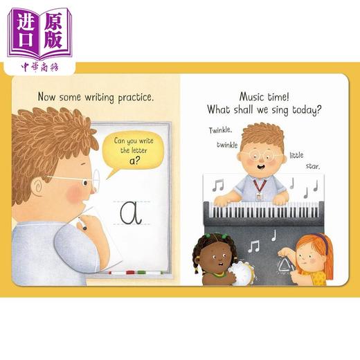 【中商原版】小瓢虫职业机关书 老师 Busy Day Teacher 英文原版 儿童纸板书翻翻书 亲子百科知识图画书 进口低幼童书2-5岁 商品图2