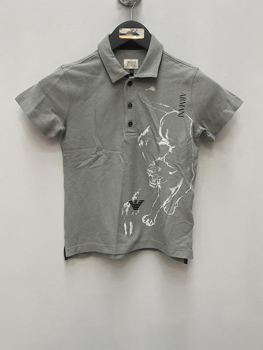 ARMANI JUNIOR/AJ 阿玛尼 男童纯棉三粒扣印花短袖POLO衫 商品图0