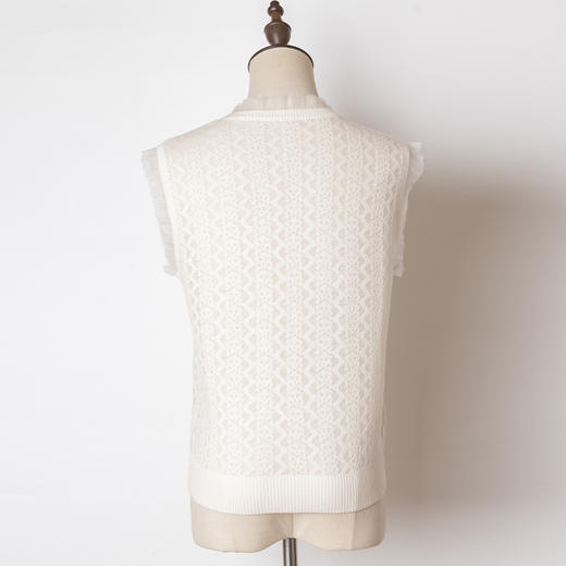 一姐美学|荷叶领混纺针织打底衫 商品图1