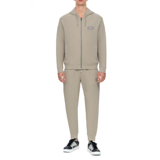 【二】EMPORIO ARMANI 阿玛尼 男士刺绣徽标棉质连帽卫衣 灰色 8N1ML6 1JHSZ 0643 商品图3