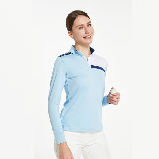 BMW-301B( PROSIMON高尔夫秋冬女款运动休闲撞色长袖POLO衫) 商品图4