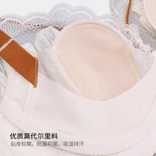 美季美优S撞色清新蕾丝水晶杯文胸W352B13 商品图2