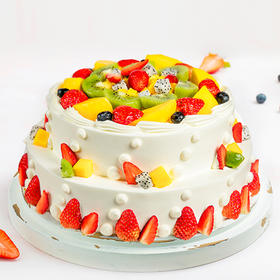 【热销推荐】多层多磅数浪漫果纷，在浪漫的季节，邂逅缤纷的鲜果(6P399.9/9P699/15P899/30P1399/40P1799*)