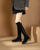 西村名物2023秋季新品圆头粗跟小腿靴法式长靴女X23DI4539101B 商品缩略图5