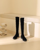 西村名物2023秋季新品圆头粗跟小腿靴法式长靴女X23DI4539101B 商品缩略图4