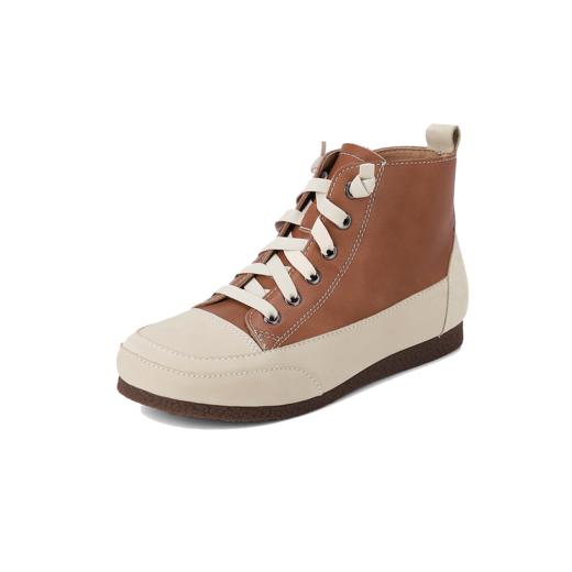 西村名物2023秋季新品法式复古尖头粗跟裸靴真皮短靴马丁靴X23DS44991 商品图5