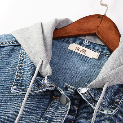 连帽牛仔短外套，韩版潮搭夹克上衣GRM-D3291 商品图3