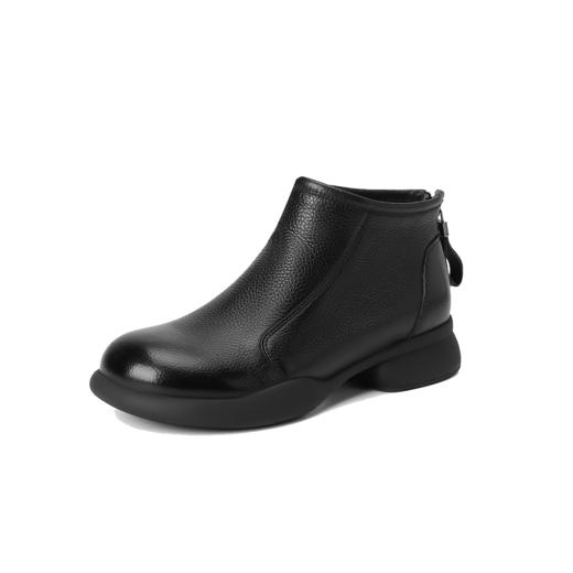 西村名物2023秋季新品法式复古尖头粗跟裸靴短靴切尔西靴X23DS45461 商品图5