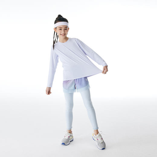 onmygame春装男女童可穿运动T恤儿童速干衣户外训练打底衫宽松圆领长袖 商品图7