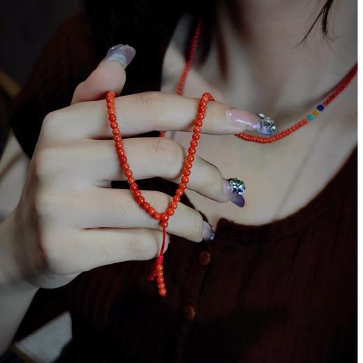 216粒约4㎜天然深海有机珠宝佛串 商品图4